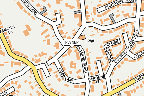 PL9 9BP map - OS OpenMap – Local (Ordnance Survey)
