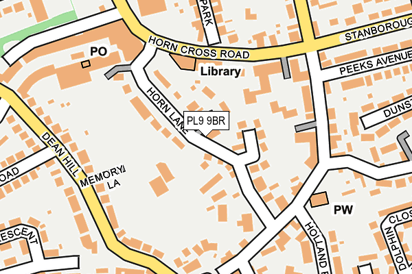 PL9 9BR map - OS OpenMap – Local (Ordnance Survey)