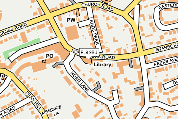 PL9 9BU map - OS OpenMap – Local (Ordnance Survey)