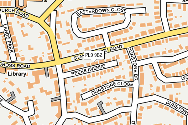 PL9 9BZ map - OS OpenMap – Local (Ordnance Survey)