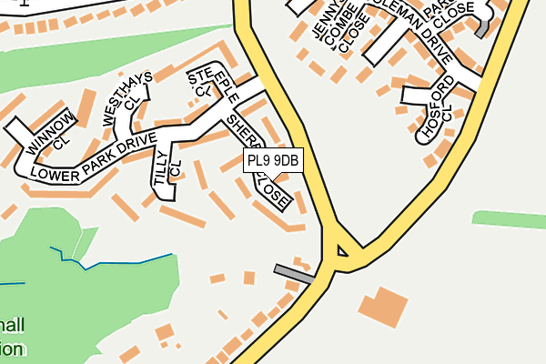 PL9 9DB map - OS OpenMap – Local (Ordnance Survey)