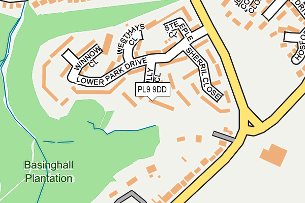 PL9 9DD map - OS OpenMap – Local (Ordnance Survey)