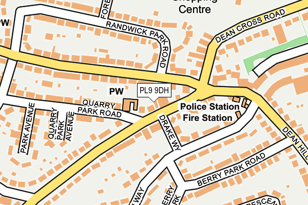 PL9 9DH map - OS OpenMap – Local (Ordnance Survey)