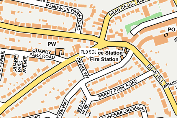 PL9 9DJ map - OS OpenMap – Local (Ordnance Survey)