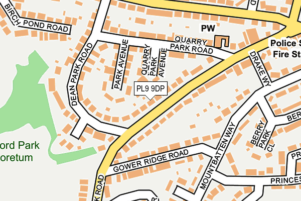 PL9 9DP map - OS OpenMap – Local (Ordnance Survey)