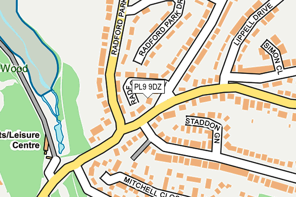 PL9 9DZ map - OS OpenMap – Local (Ordnance Survey)