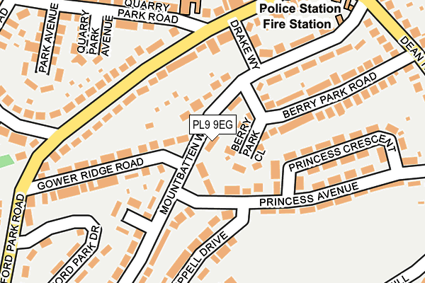 PL9 9EG map - OS OpenMap – Local (Ordnance Survey)