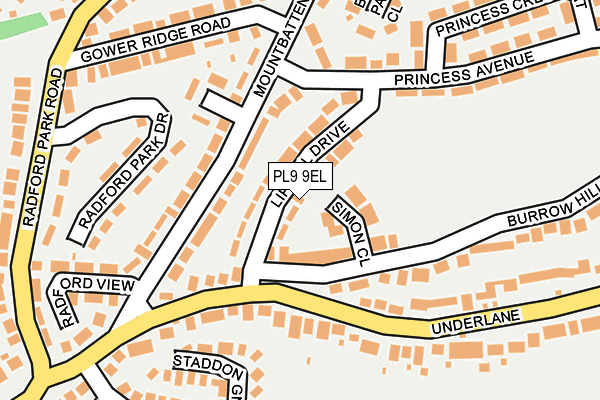 PL9 9EL map - OS OpenMap – Local (Ordnance Survey)