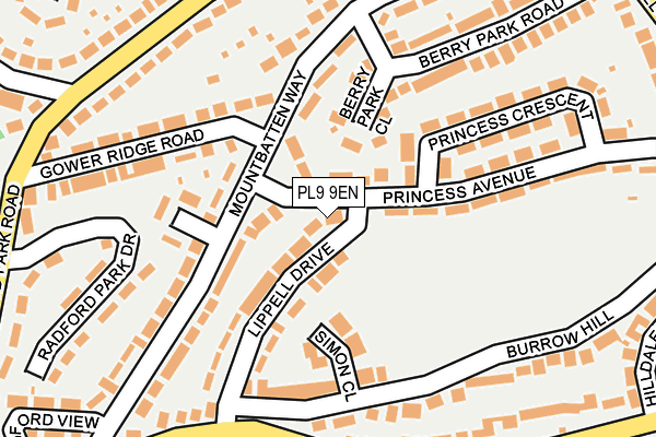 PL9 9EN map - OS OpenMap – Local (Ordnance Survey)