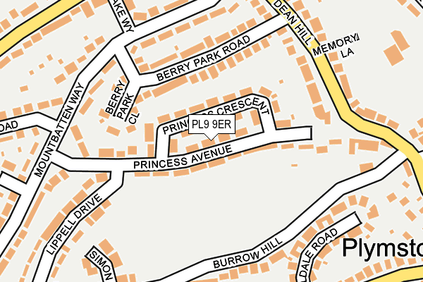 PL9 9ER map - OS OpenMap – Local (Ordnance Survey)