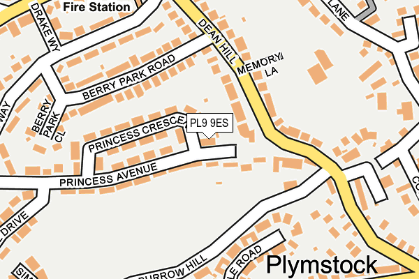 PL9 9ES map - OS OpenMap – Local (Ordnance Survey)