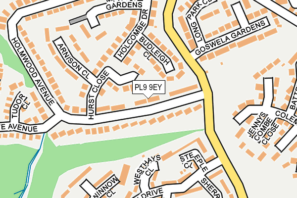 PL9 9EY map - OS OpenMap – Local (Ordnance Survey)