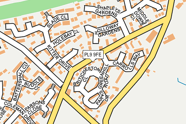 PL9 9FE map - OS OpenMap – Local (Ordnance Survey)