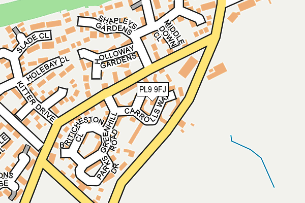 PL9 9FJ map - OS OpenMap – Local (Ordnance Survey)