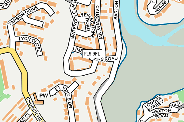 PL9 9FL map - OS OpenMap – Local (Ordnance Survey)