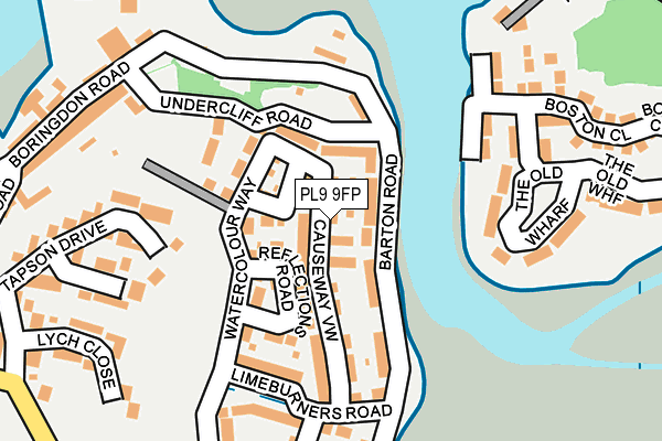 PL9 9FP map - OS OpenMap – Local (Ordnance Survey)