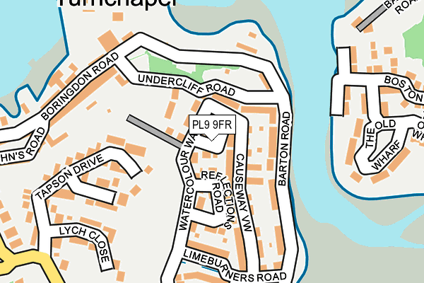 PL9 9FR map - OS OpenMap – Local (Ordnance Survey)