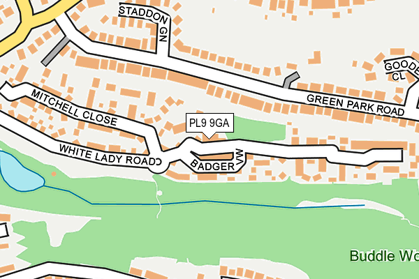 PL9 9GA map - OS OpenMap – Local (Ordnance Survey)