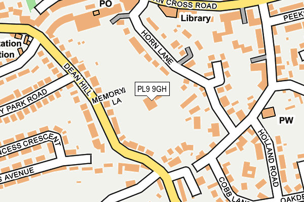 PL9 9GH map - OS OpenMap – Local (Ordnance Survey)