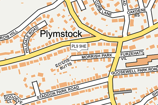 PL9 9HE map - OS OpenMap – Local (Ordnance Survey)