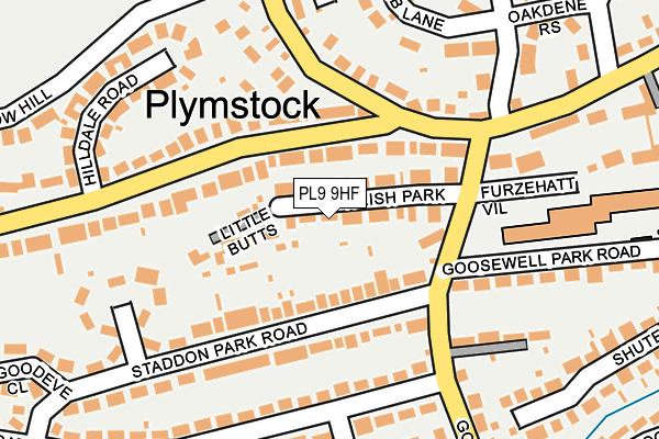 PL9 9HF map - OS OpenMap – Local (Ordnance Survey)