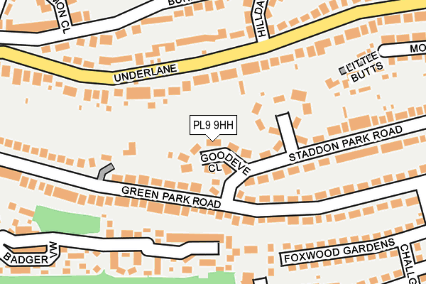 PL9 9HH map - OS OpenMap – Local (Ordnance Survey)