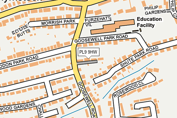 PL9 9HW map - OS OpenMap – Local (Ordnance Survey)