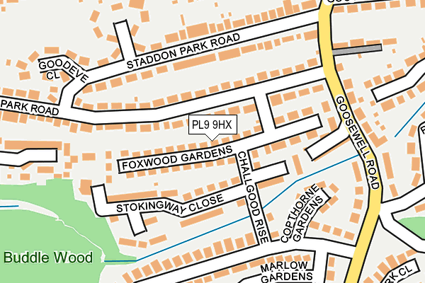PL9 9HX map - OS OpenMap – Local (Ordnance Survey)