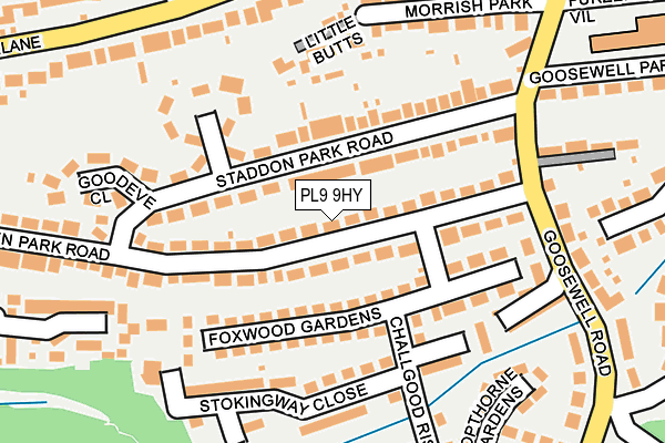 PL9 9HY map - OS OpenMap – Local (Ordnance Survey)