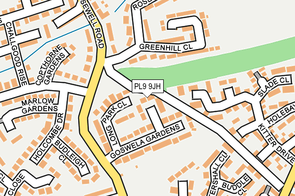 PL9 9JH map - OS OpenMap – Local (Ordnance Survey)