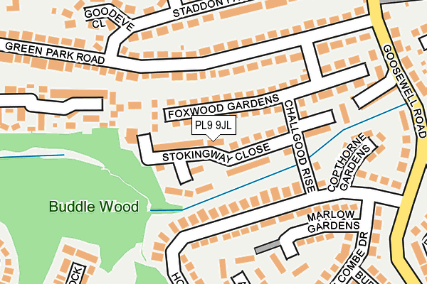 PL9 9JL map - OS OpenMap – Local (Ordnance Survey)