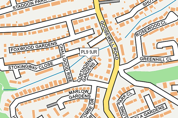 PL9 9JR map - OS OpenMap – Local (Ordnance Survey)