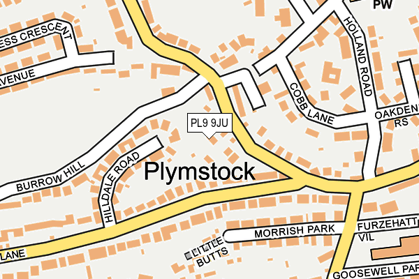 PL9 9JU map - OS OpenMap – Local (Ordnance Survey)