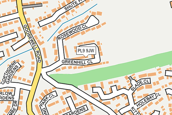 PL9 9JW map - OS OpenMap – Local (Ordnance Survey)