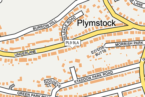 PL9 9LA map - OS OpenMap – Local (Ordnance Survey)