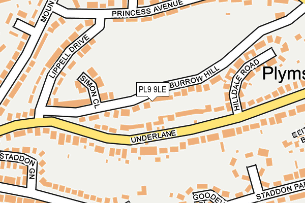 PL9 9LE map - OS OpenMap – Local (Ordnance Survey)