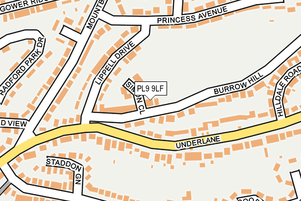 PL9 9LF map - OS OpenMap – Local (Ordnance Survey)
