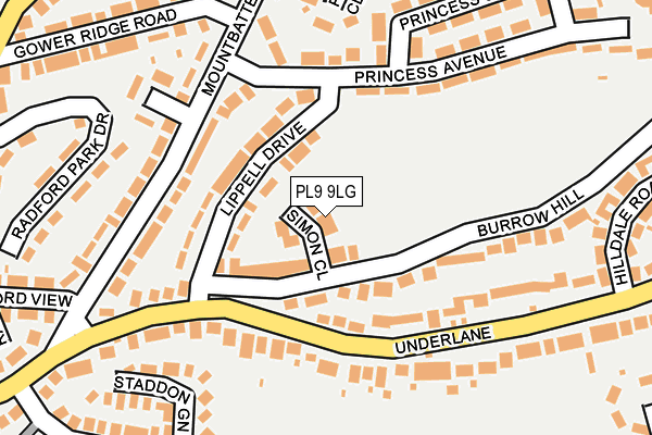 PL9 9LG map - OS OpenMap – Local (Ordnance Survey)