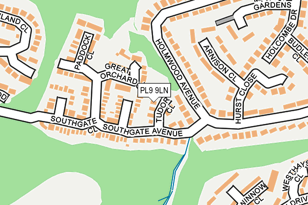 PL9 9LN map - OS OpenMap – Local (Ordnance Survey)