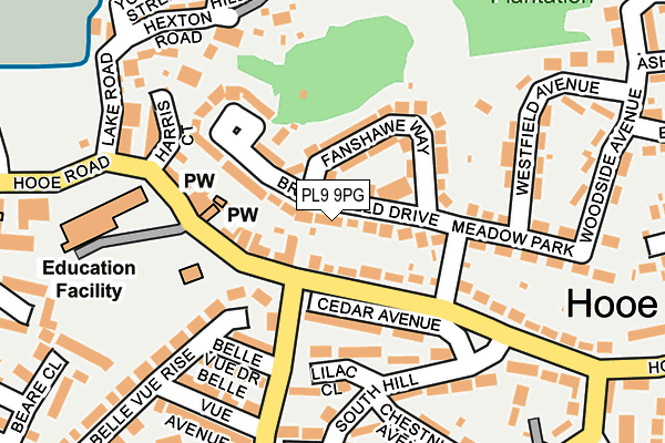 PL9 9PG map - OS OpenMap – Local (Ordnance Survey)