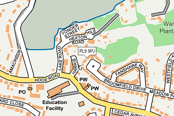 PL9 9PJ map - OS OpenMap – Local (Ordnance Survey)