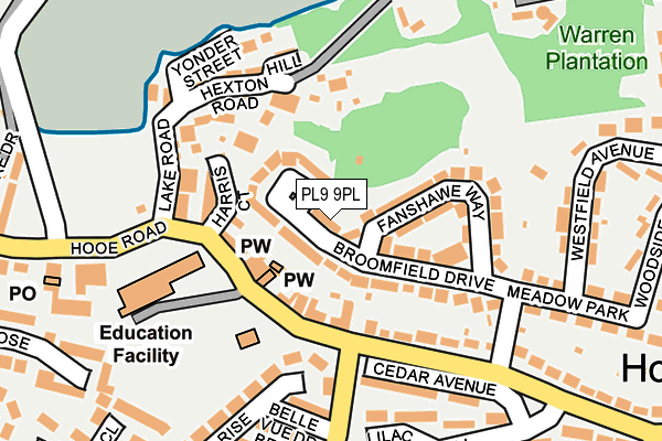 PL9 9PL map - OS OpenMap – Local (Ordnance Survey)