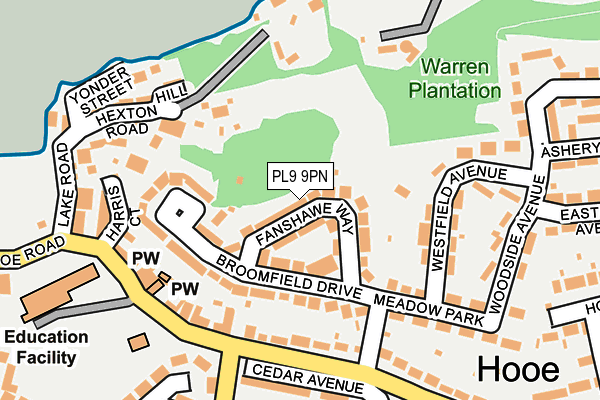 PL9 9PN map - OS OpenMap – Local (Ordnance Survey)