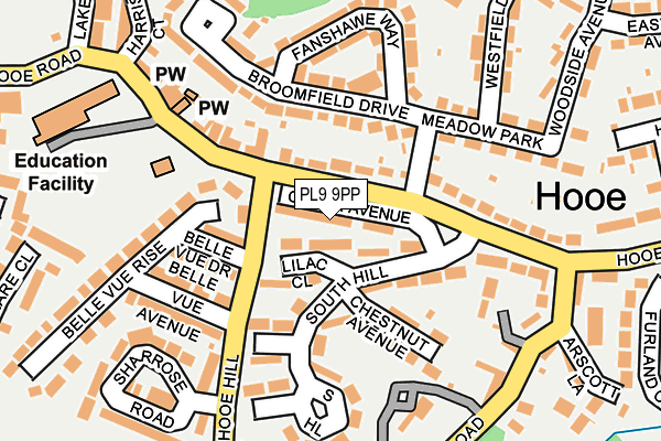 PL9 9PP map - OS OpenMap – Local (Ordnance Survey)