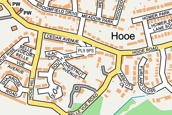 PL9 9PS map - OS OpenMap – Local (Ordnance Survey)