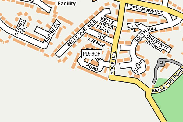 PL9 9QF map - OS OpenMap – Local (Ordnance Survey)