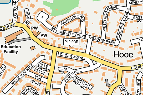 PL9 9QR map - OS OpenMap – Local (Ordnance Survey)