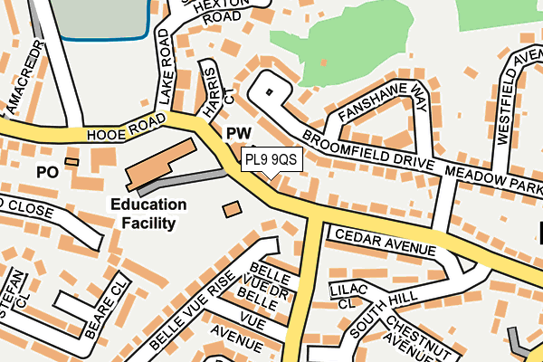 PL9 9QS map - OS OpenMap – Local (Ordnance Survey)