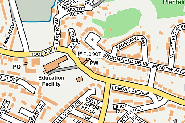 PL9 9QT map - OS OpenMap – Local (Ordnance Survey)
