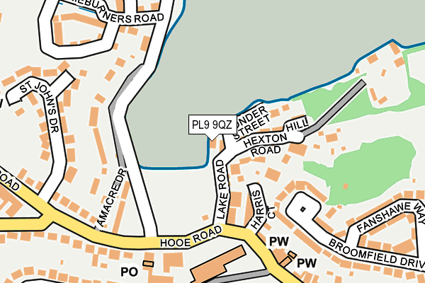 PL9 9QZ map - OS OpenMap – Local (Ordnance Survey)